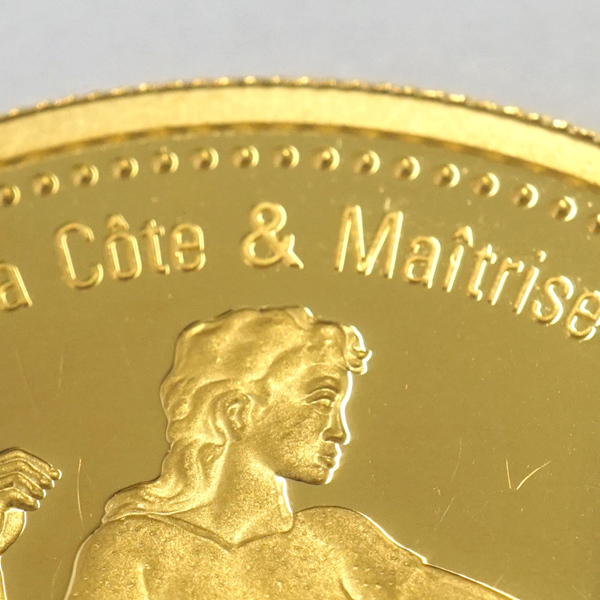 中古A/美品 スイス 現代射撃祭記念 純金 コイン 500フラン金貨 2008年 ジュネーヴ 24金 K24 硬貨 貨幣 20417081_画像3