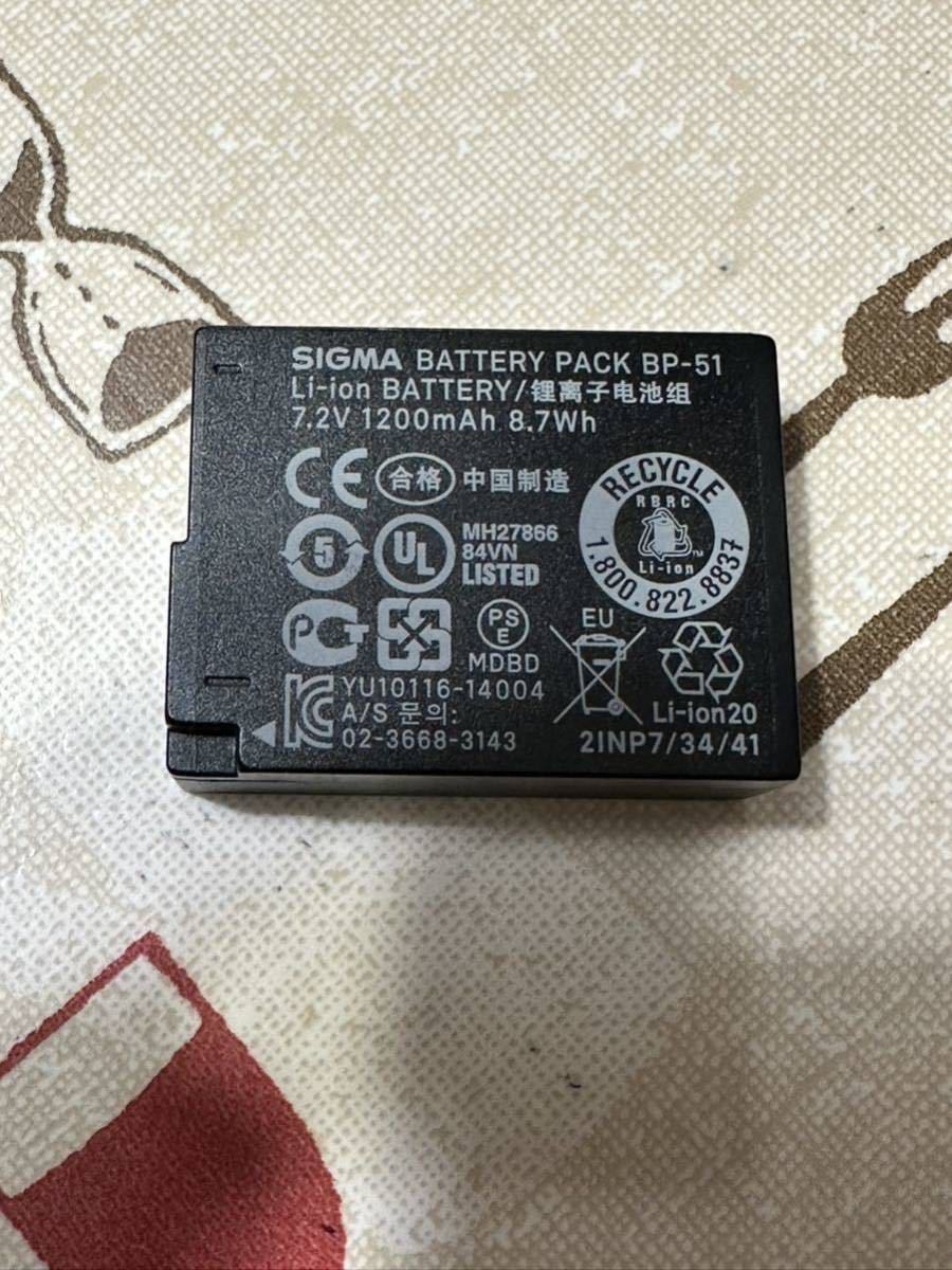 シグマ SIGMA 純正バッテリー　BP-51　パナソニック　BLC-12　電池　同等バッテリー_画像1