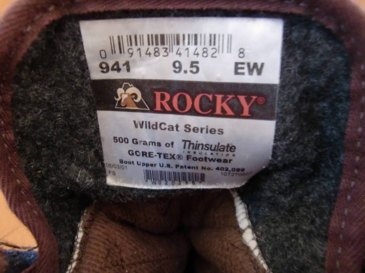 【米国製】　ROCKY ロッキー ゴアテックス ハンティングブーツ　【サイズ9.5 】_画像5