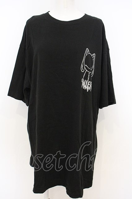 NieR Clothing / OVERSIZE BLACK CUTSEW カットソー XXXL ブラック O-23-12-28-023-PU-TO-IG-ZT368_画像1