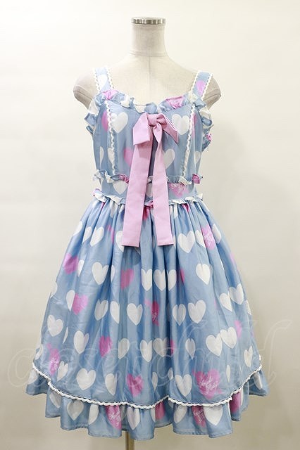 Angelic Pretty / Dolly Heart Specialジャンパースカート Free サックス H-24-01-08-080-AP-OP-NS-ZH