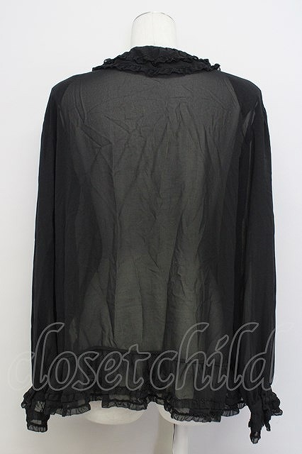 INGEBORG / see-through over blouse black T-24-01-21-001-LO-BL-HD-ZT022