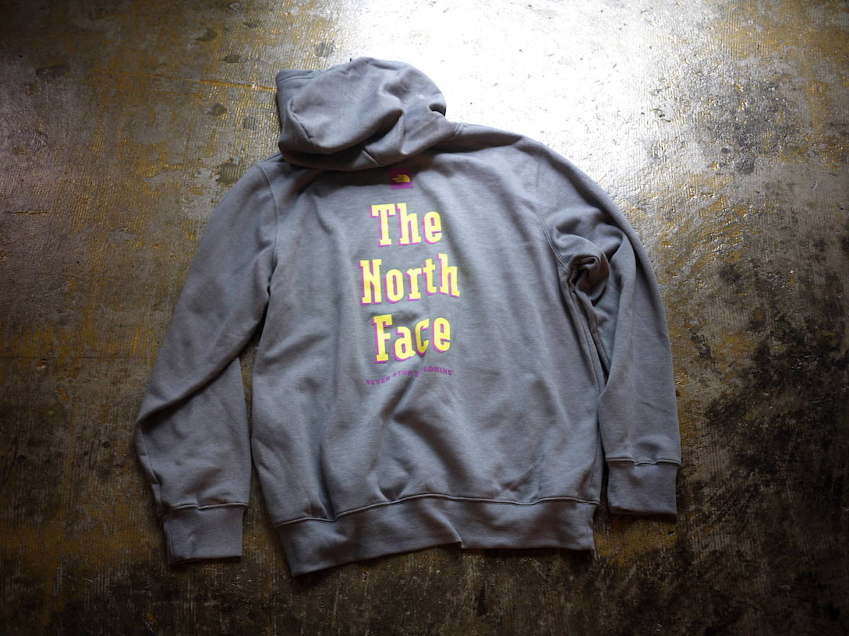 US購入 新品 XL/ノースフェイス グラフィック ロゴ スウェット パーカー THE NORTH FACE BRAND PROUD HOODIE グレー_画像2