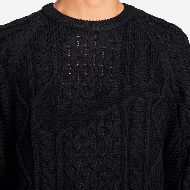 新品未使用 XLサイズ NIKE AS M NL CABLE KNIT SWEATER LS ナイキ ケーブル ニット L/S セーター ブラック 黒_画像8