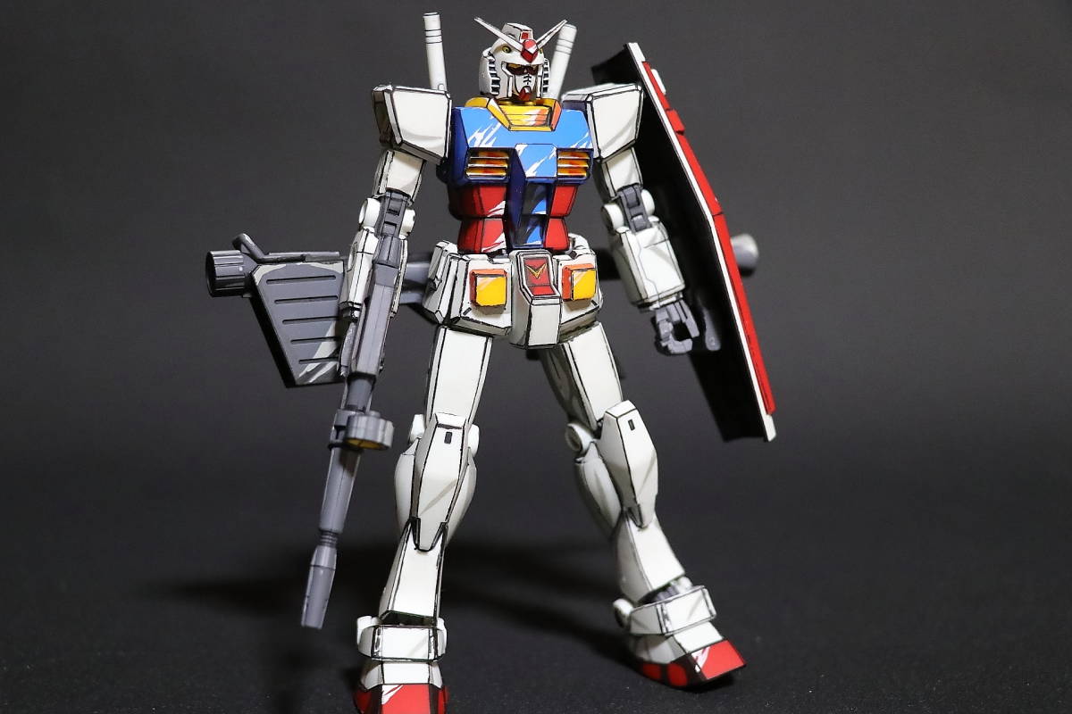 塗装完成品!リアルアニメイラスト風塗装 HGUC 1/144 ガンダム 塗装完成品!リアルアニメイラスト風塗装 HGUC 1/144 ガンダム