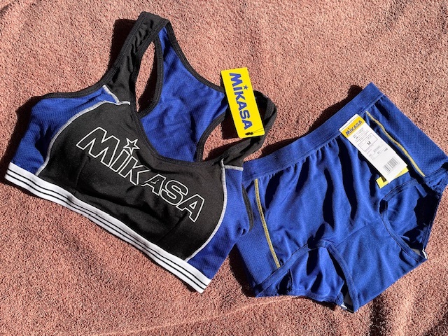 MIKASAmikasa sports bra shorts set M size blue