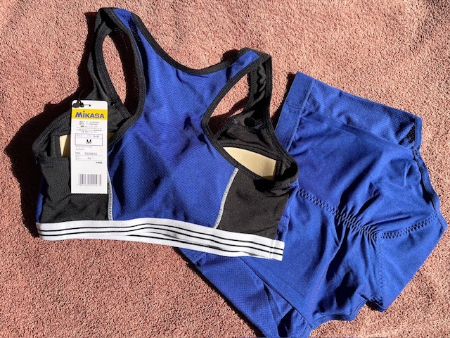 MIKASAmikasa sports bra shorts set M size blue