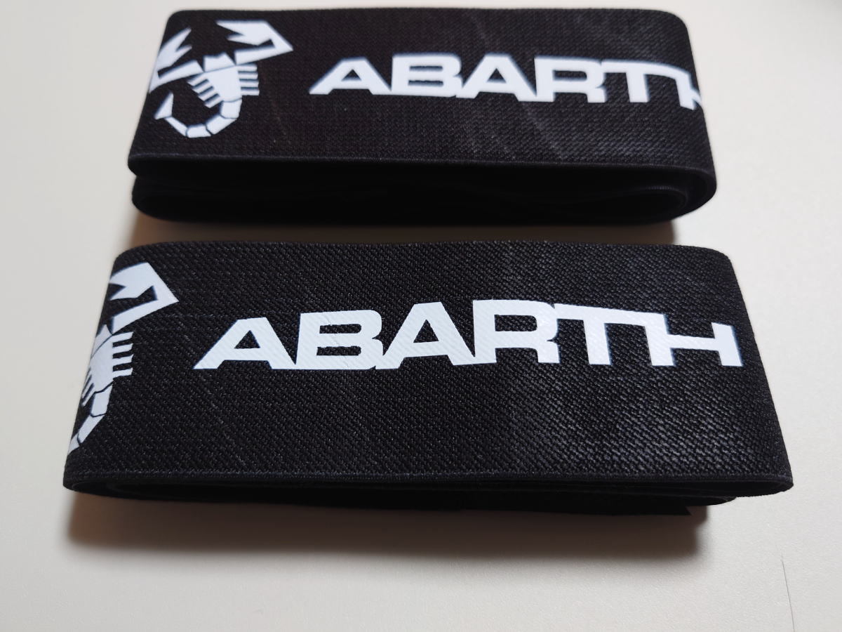 フィアット アバルト ABARTH ロゴ入り トランク用 荷物固定ストラップベルト 2枚セット 長さ：60cmタイプの画像2