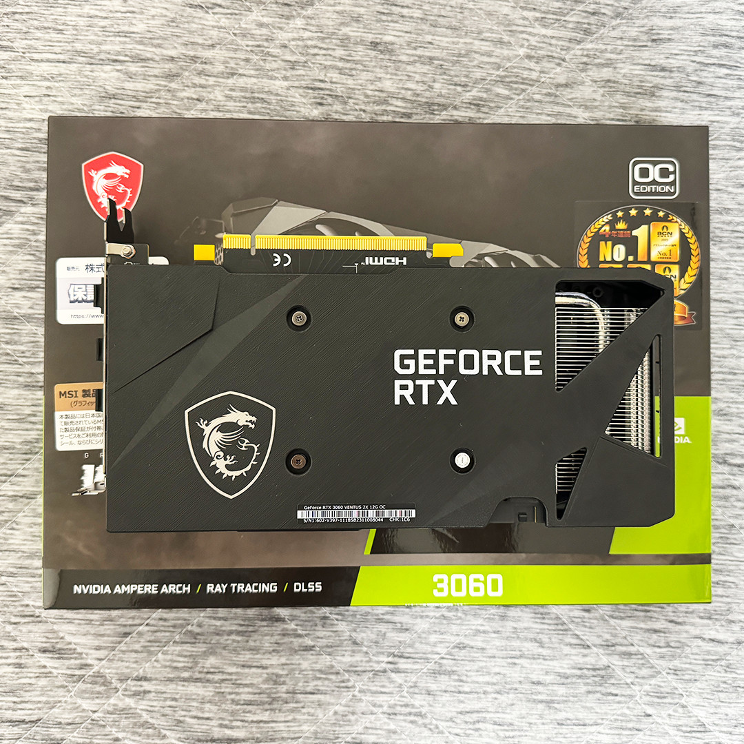 ◇【美品】MSI GeForce RTX 3060 VENTUS2X 12G OC グラフィックボード 国内正規代理店品 動作確認品◇_画像2