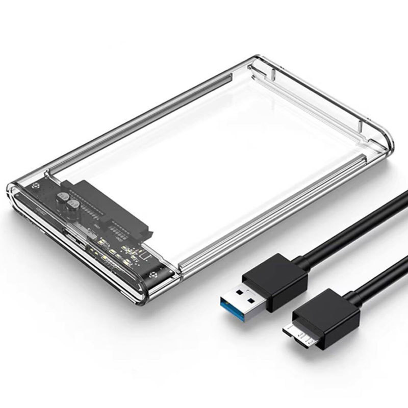 2.5インチ HDD SSD USB 3.0 外付けケース 透クリア 2個セット SATA UASP 工具不要 高速データ転送 5Gbps ポータブル Win Mac Linux 電源不_画像3