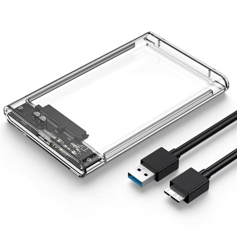 2.5インチ SSD HDD USB 3.0 外付けケース 透クリア 2個セット SATA UASP 工具不要 高速データ転送 5Gbps ポータブル Win Mac Linux 電源不_画像3