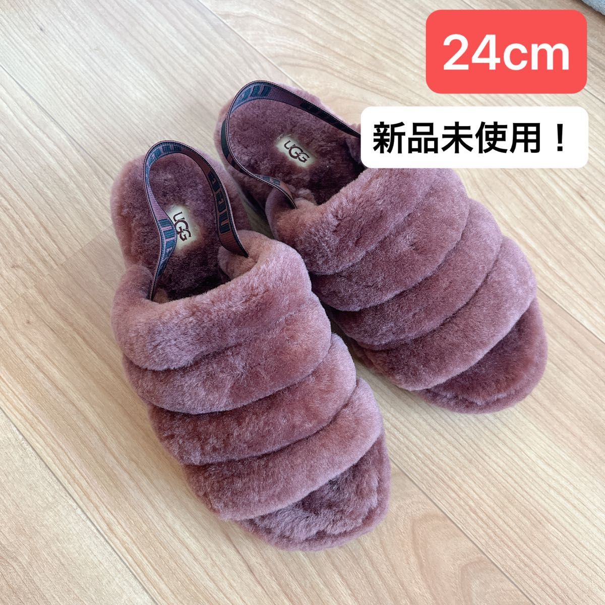 新品】アグ UGG ウィメンズ フラッフ イヤー スライド ボルドー 新品】アグ UGG ウィメンズ フラッフ イヤー スライド ボルドー