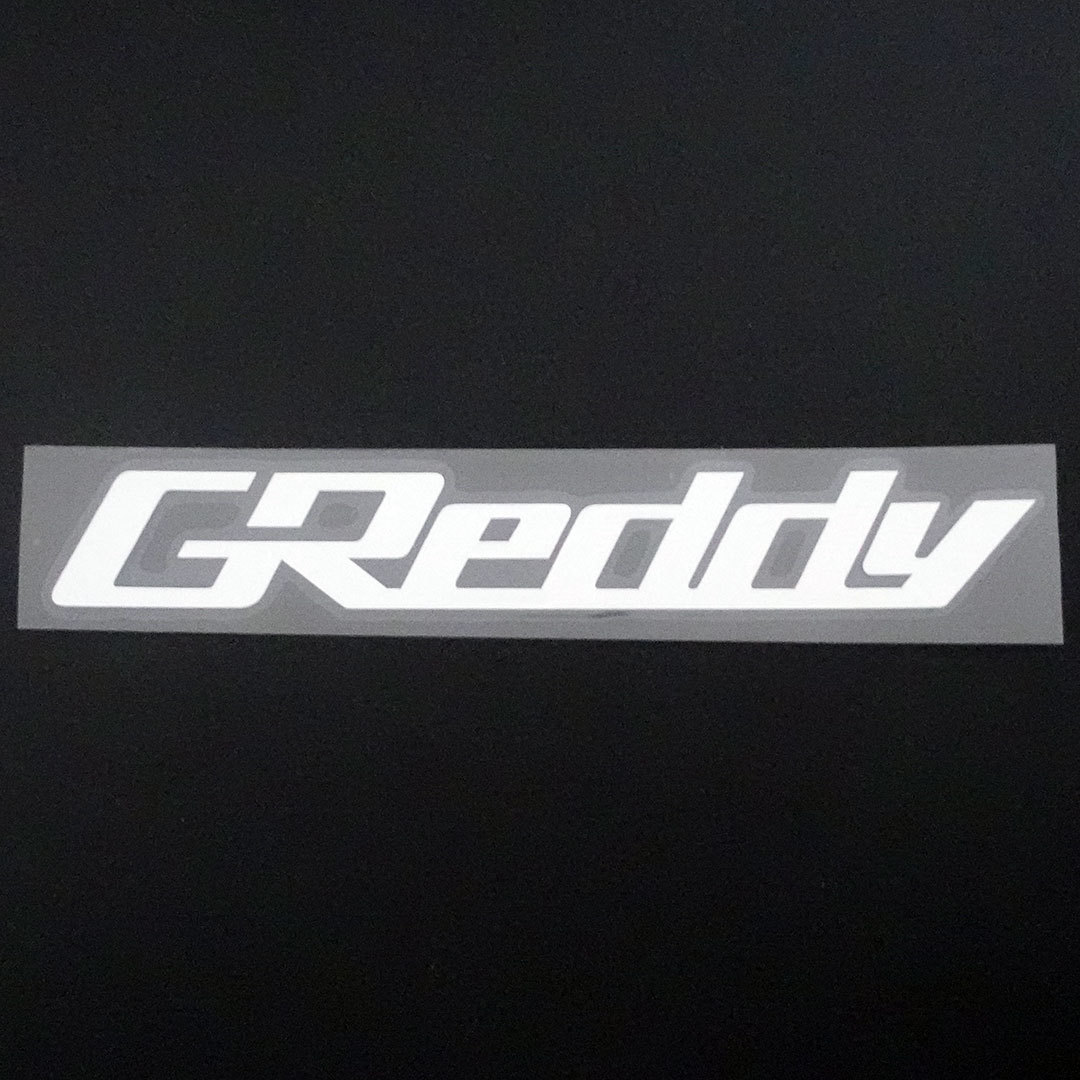 新品 未使用 GReddy グレッディ カッティングステッカー 2枚 シルバー 縦28mm×横200mm |ロゴ|デカール|切り文字|切文字|送料無料|匿名配送_画像1