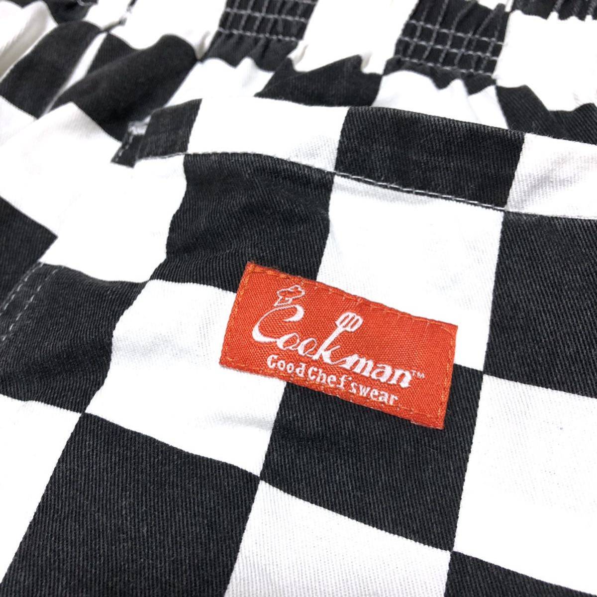 【送料360円】Cookman クックマン シェフパンツ イージーパンツ メンズ Sサイズ チェック柄 古着 N-44_画像5