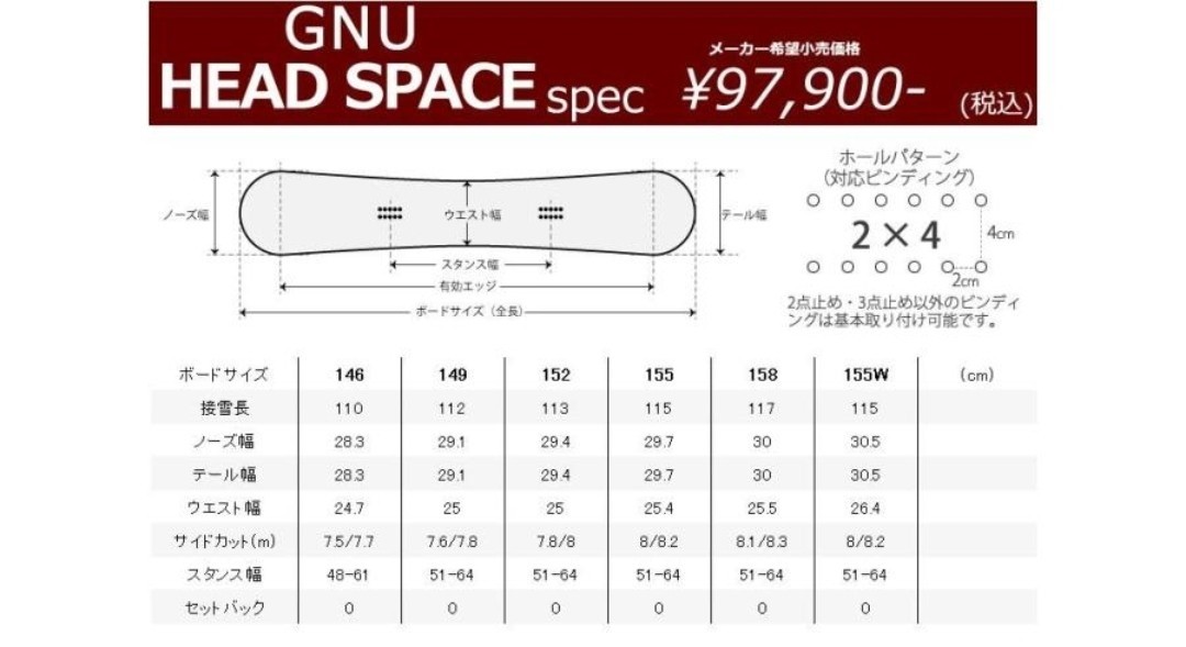 Gnu HEAD SPACE 155 22-23モデル　中古_画像9