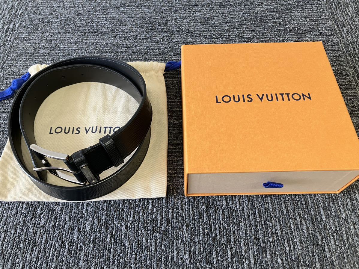 LOUIS VUITTON ルイヴィトン エピ　サンチュール　ベルト　ブラック 箱付き_画像1