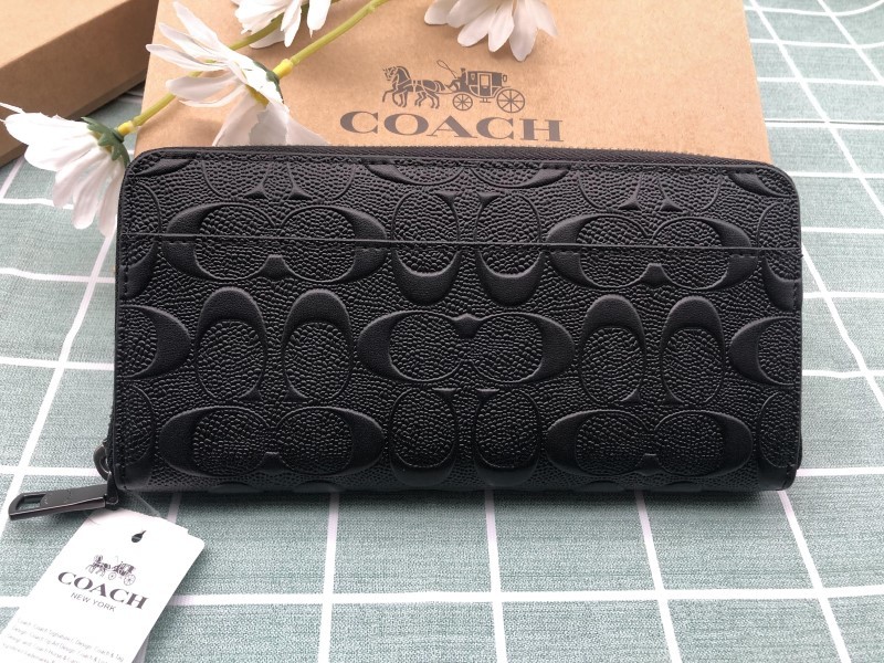 COACH コーチ 財布 長財布 メンズ レディース 新品 未使用 ブランド ブラック プレゼント 贈り物 レザー ウォレット ギフト A211_画像1