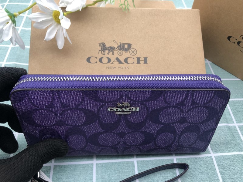 COACH コーチ 財布 長財布 新品未使用 パープル レディース プレゼント