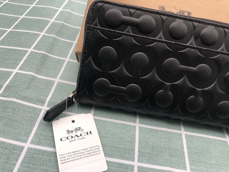 コーチ COACH 財布 長財布 新品未使用 メンズ レディース ブラック レザー ウォレット ギフト プレゼント キャンバス ブランド A202_画像4