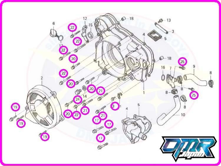 【新品】乾式用 クラッチカバーボルトセット NSR250R MC18 MC21 MC28_画像1