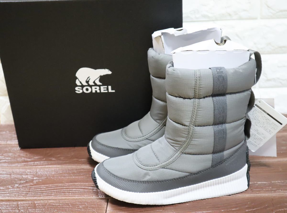 新品 定価16500円 23㎝ SOREL ソレル　OUT N ABOUT PUFFY MID アウトアンドアバウトパフィーミッド レディース スノーブーツ　防水