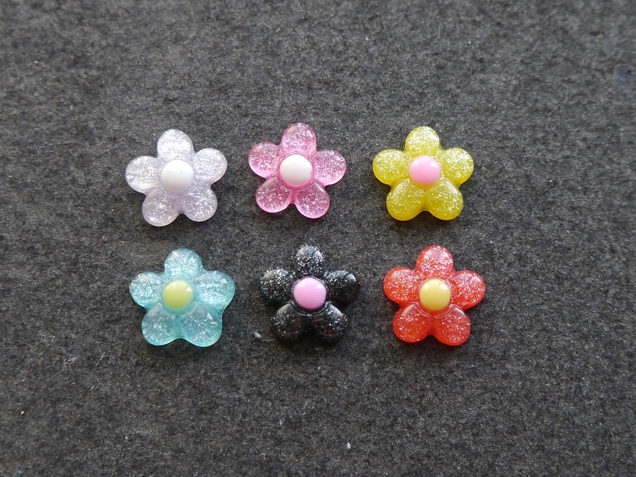  plastic parts handicrafts * accessory parts smaller . flower parts 6 piece set deco parts nail art 