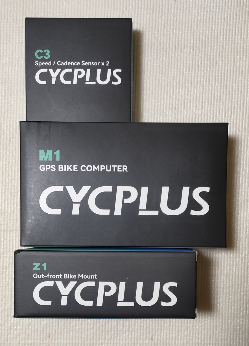 CYCPLUS M1 GPSサイクルコンピューター ＋ C3 スピード・ケイデンスセンサー(2個) ＋Z1 マウント