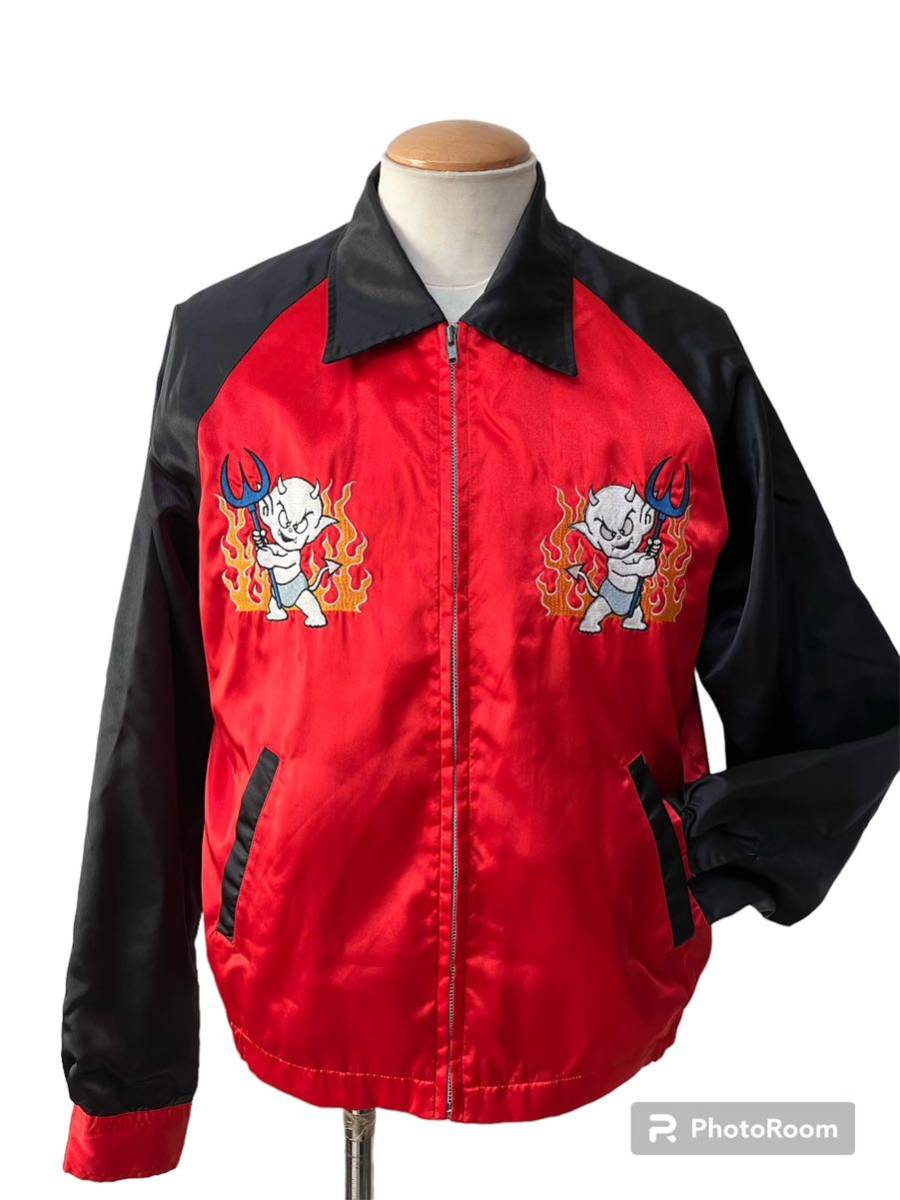 GREAT RED HOT スカジャン Yahoo!オークション - 希少 90s ビンテージ GREAT RED HOT DEVIL