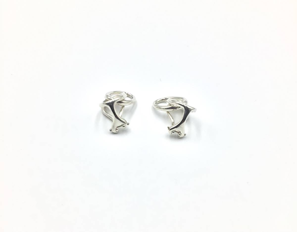 Tiffany&Co. &Co. Tiffany L sa Pele ti Dub Leroux p silver SV925 earrings 