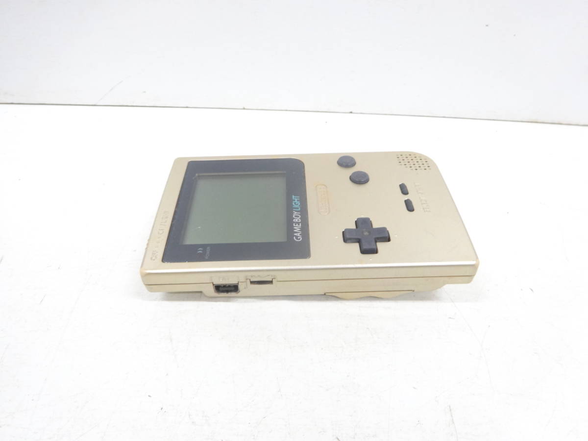 任天堂 GAME BOY LIGHT ゴールド 本体 Nintendo ゲームボーイライト 中古 動作確認済み　M3453_画像3