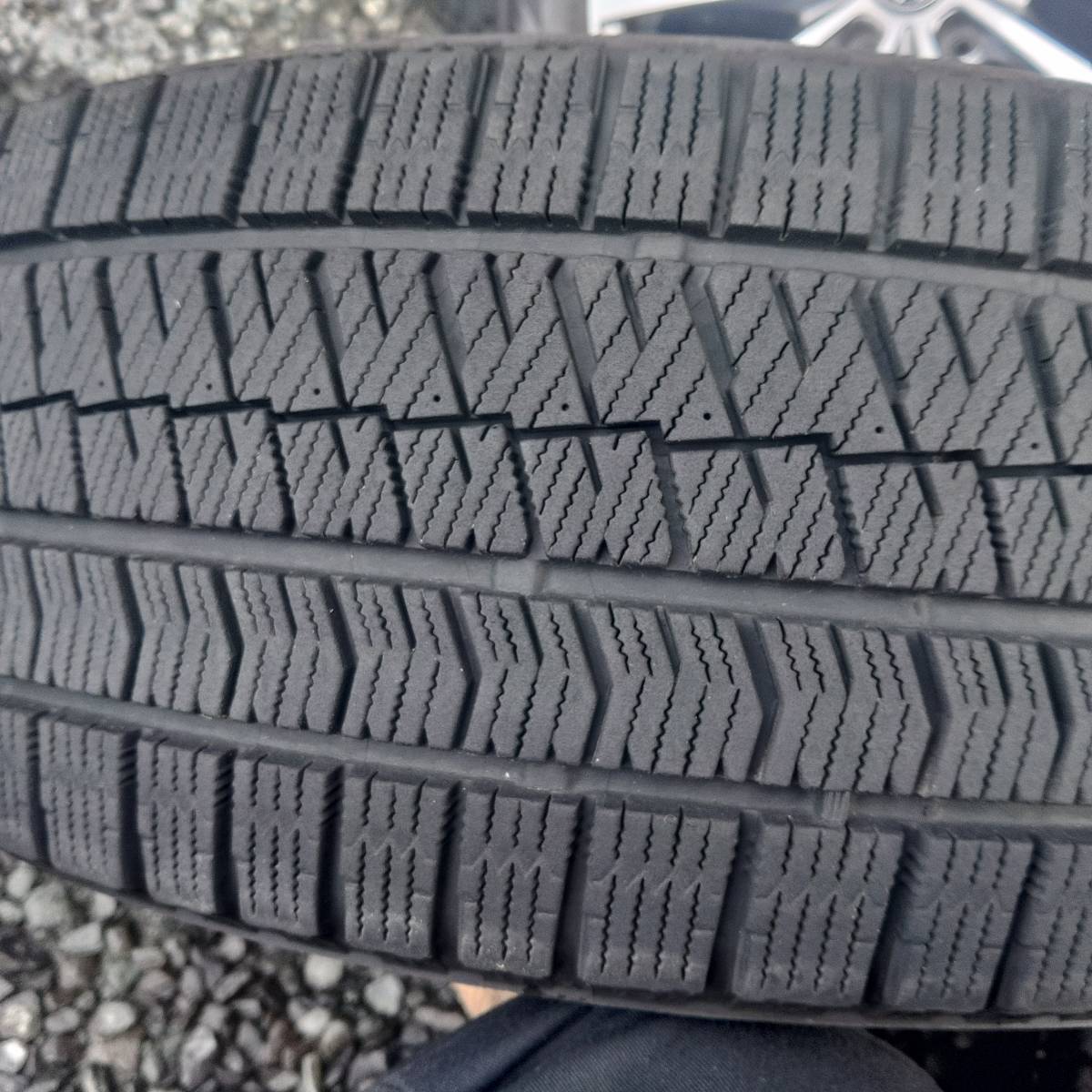 215/55R17ブリヂストン アルミホイールセットガリ傷なし5穴114.3カムリクラウンプリウスa4本エスティマの画像7