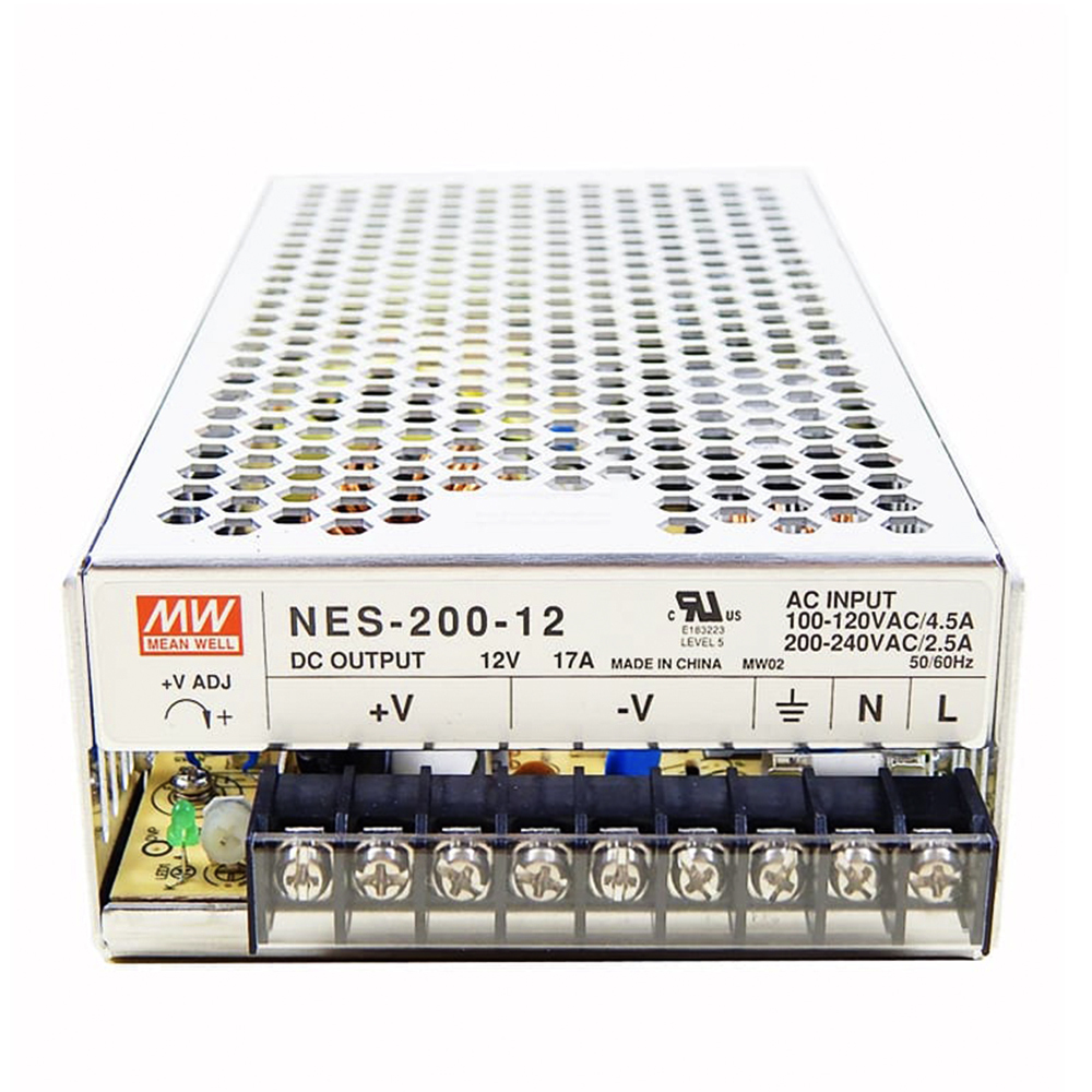 * free shipping * switching regulator operation verification ending [ secondhand goods ]MeanWell NES-200-12 transformer 12V 200W 17A AC100-200V converter 