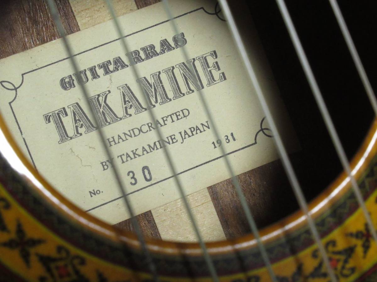 【蔵出し屋】　Takamine 1981年製 モデル30　タカミネ アコースティックギター　ハードケース付き_画像2