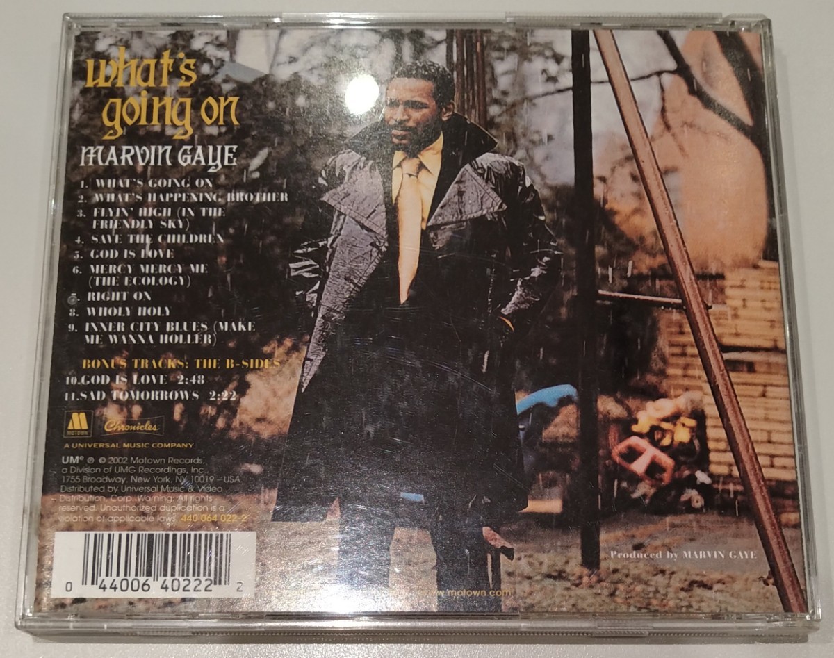Marvin Gaye WHAT'S GOING ON 旧規格リマスター輸入盤中古CD マービン ゲイ ホワッツ・ゴーイン・オン マーヴィン ボートラ収録 4400640222_画像2