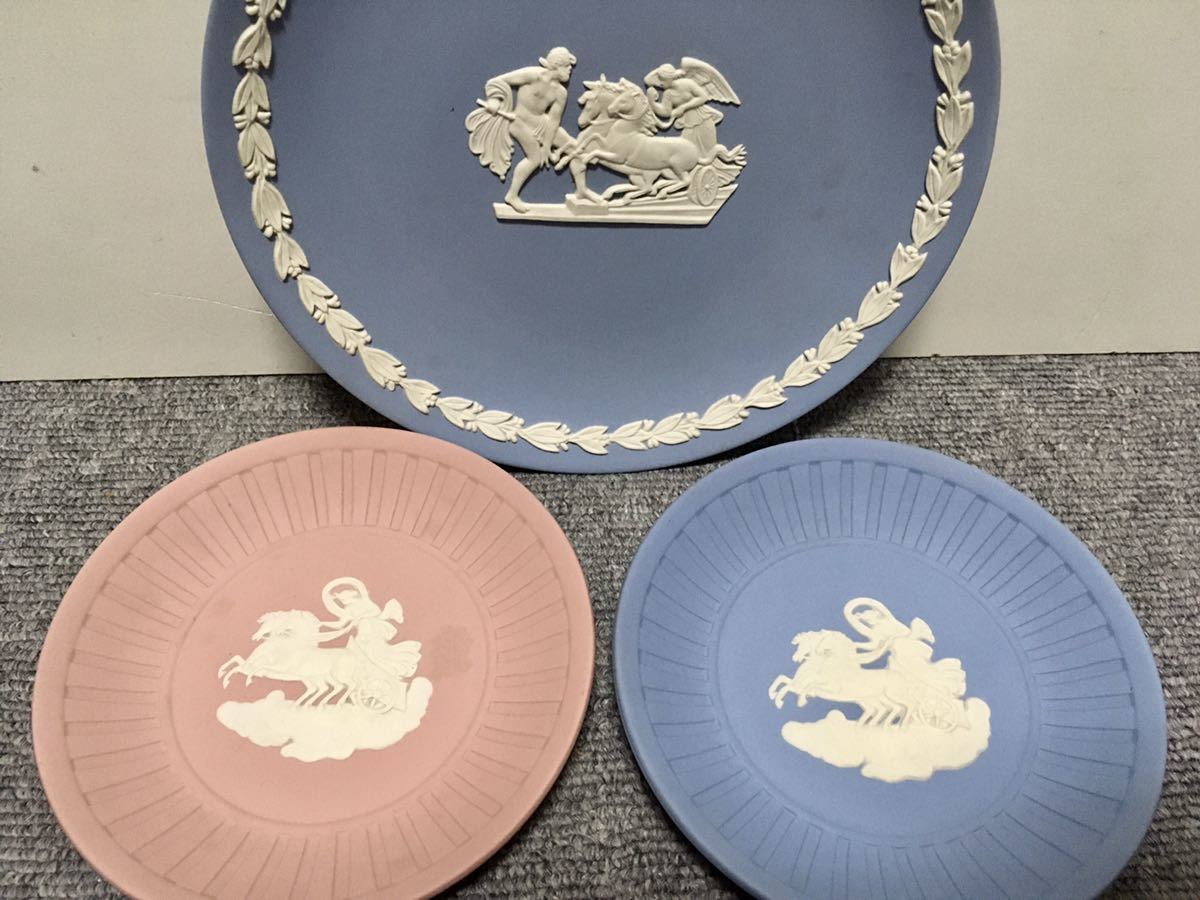 Tc610●送料込み●WEDGWOOD ウェッジウッド ジャスパー プレート ＋ 灰皿 ●※使用感あり_画像3