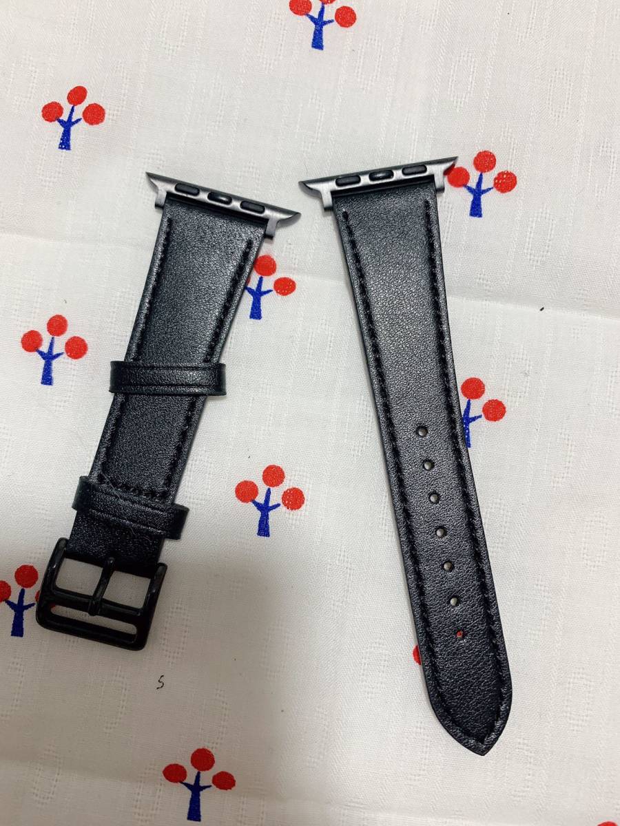 Apple Watch band leather business (42/44/45mm black )