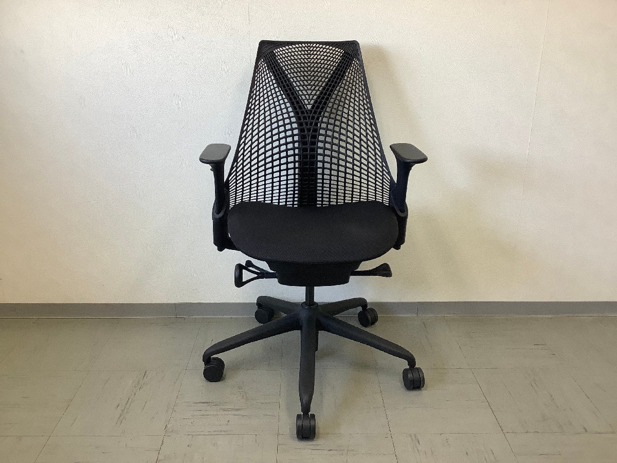 HermanMiller ハーマンミラー Sayl Chairs セイルチェア オフィスチェア ワークチェア デスクチェア ゲーミングチェア ブラック/ブラック_画像2