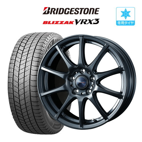 スタッドレスタイヤ ホイール4本セット ウェッズ ヴェルヴァ チャージ BRIDGESTONE VRX3 185/60R15 170系シエンタ_画像1