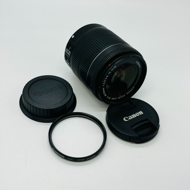 Canon EF-S 18-55㎜ 1:3.5-5.6 IS STM 58㎜ キャノン 1円出品 LENS ズームレンズ ブラック 黒 中古品 美品 趣味 光学機器 行楽 1368 _画像1