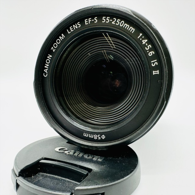 Canon キヤノン ZOOM LENS EF-S 55-250㎜ 1:4-5.6 IS Ⅱ 動作未確認 綺麗め 1円出品 中古品 レンズ 一眼カメラ 58㎜ コレクション 1369_画像1