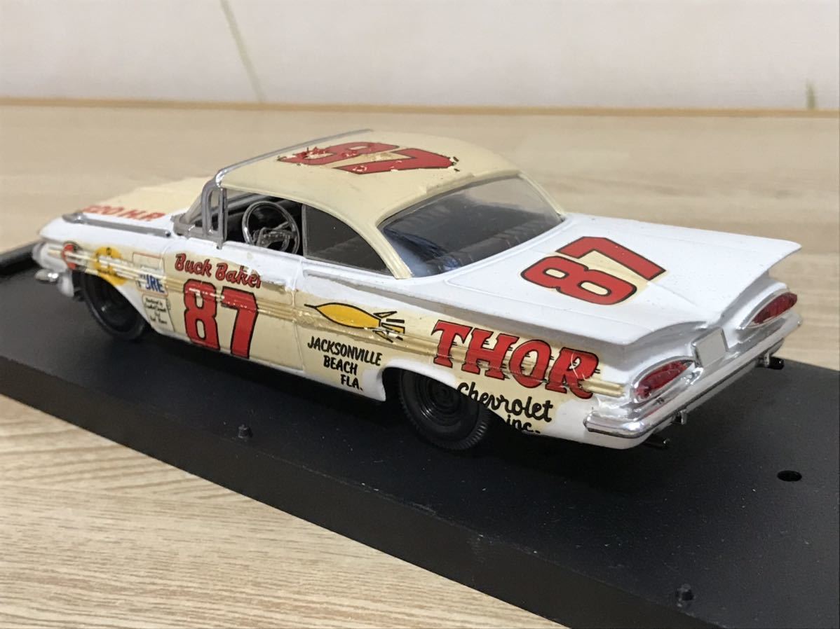 送料無料 1/43 シボレー インパラ 1959 レースカー クラシックカー ミニカー Quartzo CHEVROLET IMPALA BUCK BAKER RACE CAR 当時物_画像5