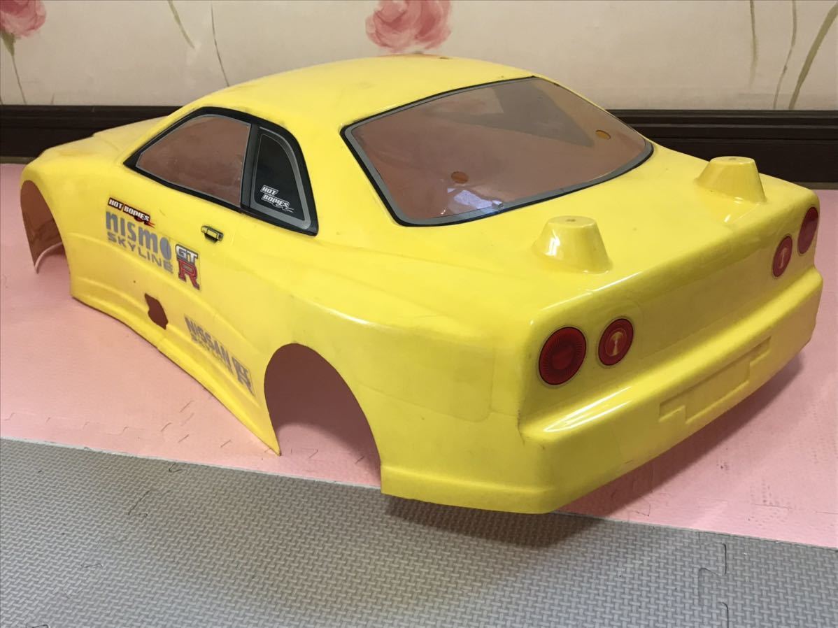 送料無料　1/5? 日産 スカイライン GT-R R34 エンジンカー ラジコンボディ　hpi racing NISSAN SKYLINE 当時物