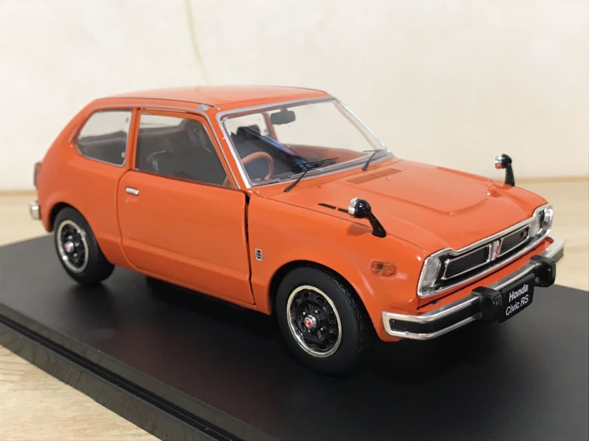 送料無料　1/24 国産名車コレクション ホンダ シビック RS 旧車 ミニカー HONDA CIVIC 1974_画像3