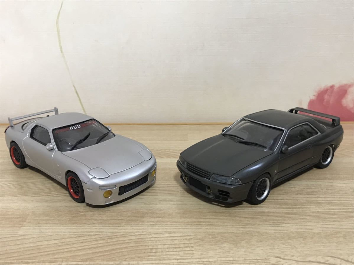 送料無料　当時物 1/32 湾岸ミッドナイト ミニカーセット 悪魔のZ ブラックバード フェアレディ S30Z ポルシェ スカイライン R32  GT-R RX-7