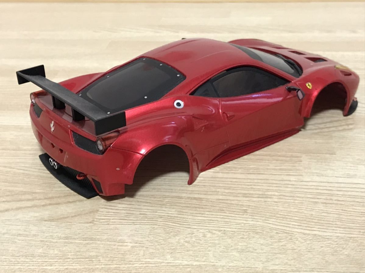 送料無料　京商ミニッツレーサー　フェラーリ 458 GT2 レストアやカスタムベースに ジャンク ラジコンボディ　KYOSHO MINI-Z RACER FERRARI