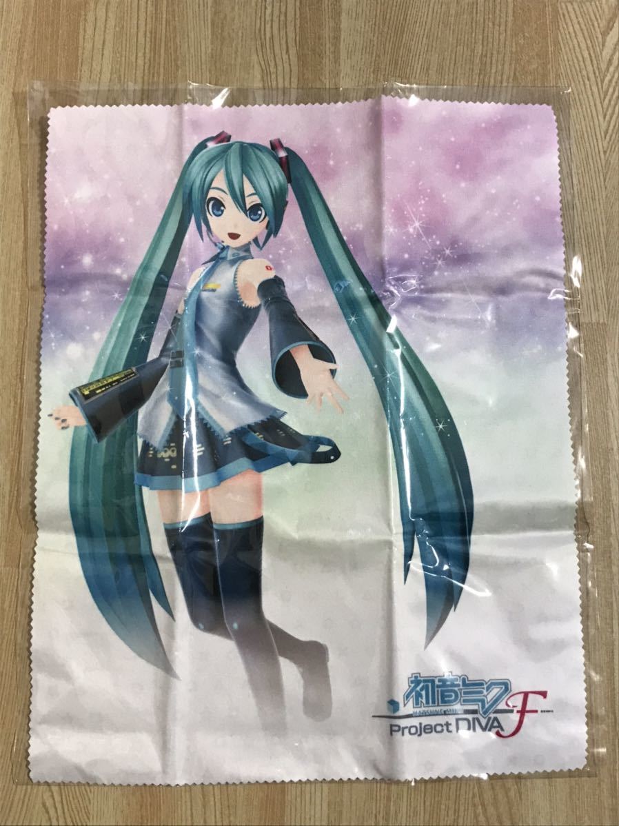 送料無料　未開封　初音ミク Project DIVA F マルチクロス ハンカチ メガネ拭き　HATSUNE MIKU 当時物 PS VITA 特典_画像1