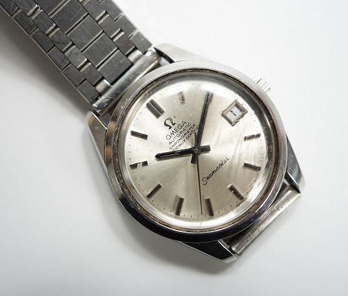 OMEGA オメガ Seamaster シーマスター CHRONOMETER クロノメーター メンズ 自動巻き 腕時計 アンティーク 社外ベルト 稼動品_画像8