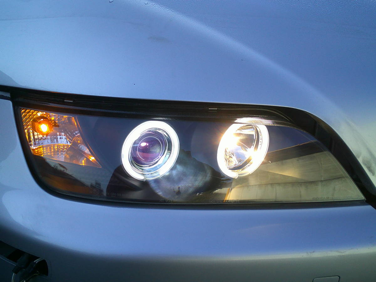 ★ BMW E36/7 Z3 イカリング ヘッドライト 左右 HID ヘッドランプ ★ CL20 CN22_取り外し前　ライト点灯時