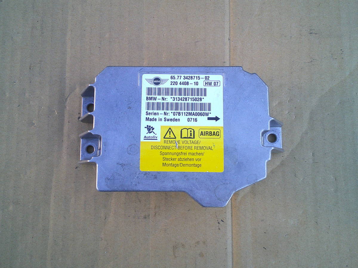 * MF16S Mini R56 R55 SRS air bag computer 3428715 * BMW Mini MINI MF16 Cooper Cooper S ML16 MM16 65773428715