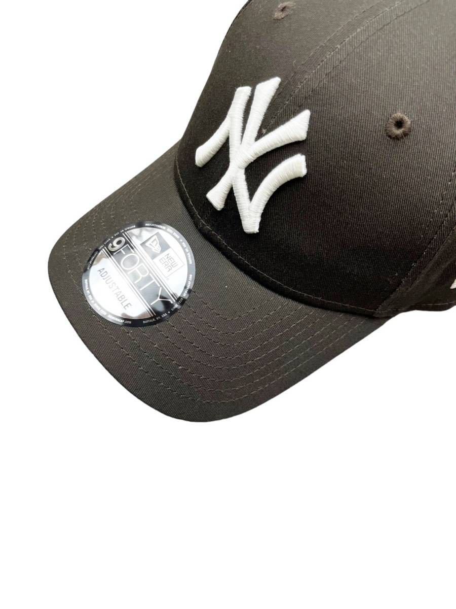 ニューエラ キャップ 帽子 9FORTY 940 コットン素材 ヤンキース ブラウン ストラップ仕様 MLB NEWERA 9FORTY LEAGUE BASIC CAP 新品